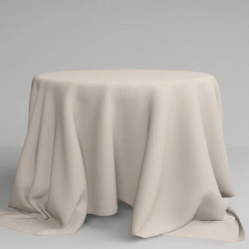 Round tablecloth in buttercream | ⌀ 330 cm