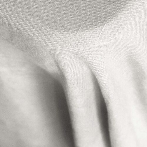 Round linen tablecloth in off-white / milk white ⌀ 330cm